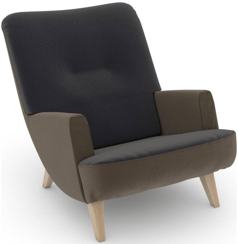 Max Winzer® Loungesessel »build-a-chair Borano aussergewöhnlicher Sessel, tolle Farbkombinationen«, modern im Retrolook, zum Selbstgestalten von Max Winzer®