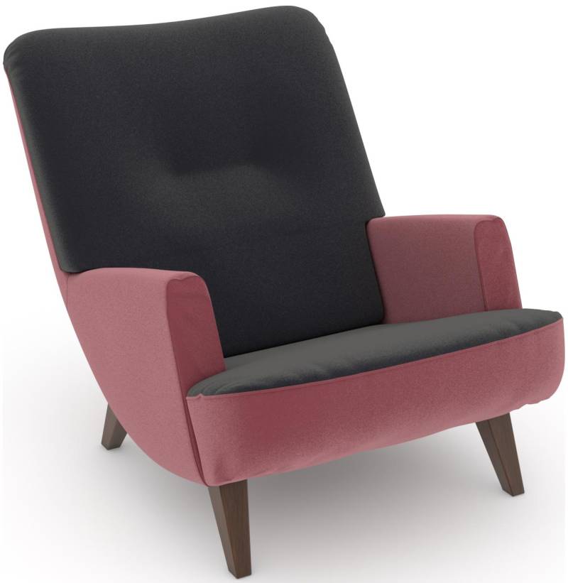 Max Winzer® Loungesessel »build-a-chair Borano aussergewöhnlicher Sessel, tolle Farbkombinationen«, modern im Retrolook, zum Selbstgestalten von Max Winzer®