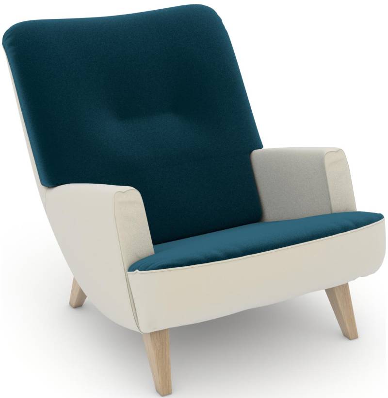 Max Winzer® Loungesessel »build-a-chair Borano aussergewöhnlicher Sessel, tolle Farbkombinationen«, modern im Retrolook, zum Selbstgestalten von Max Winzer®