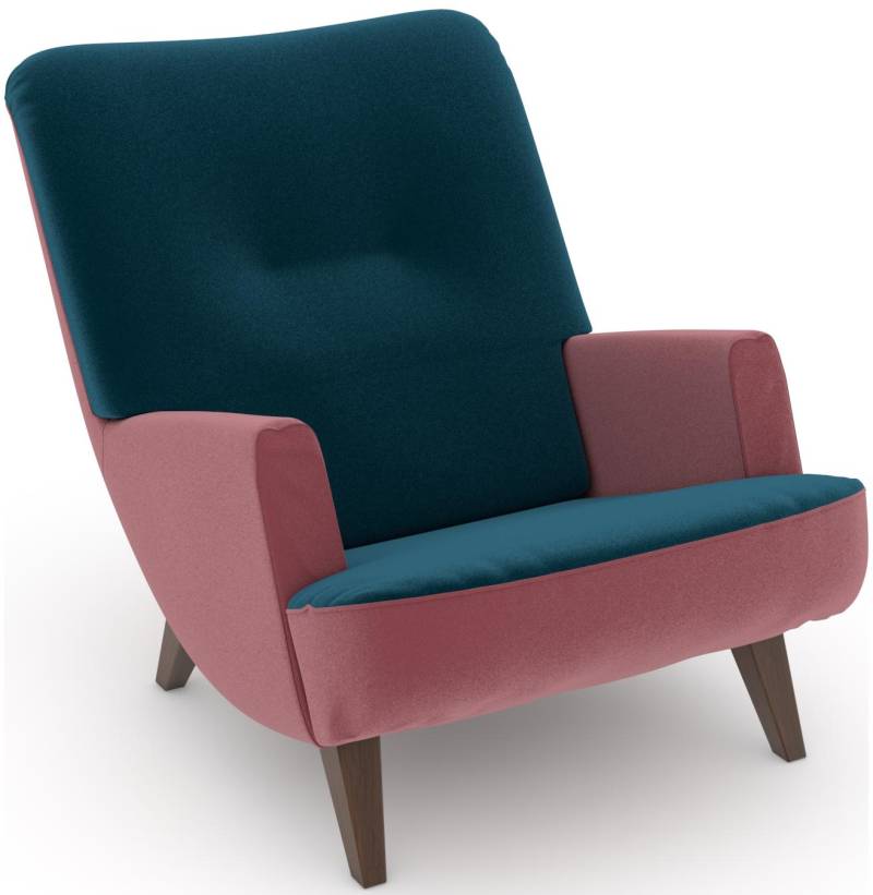 Max Winzer® Loungesessel »build-a-chair Borano aussergewöhnlicher Sessel, tolle Farbkombinationen«, modern im Retrolook, zum Selbstgestalten von Max Winzer®