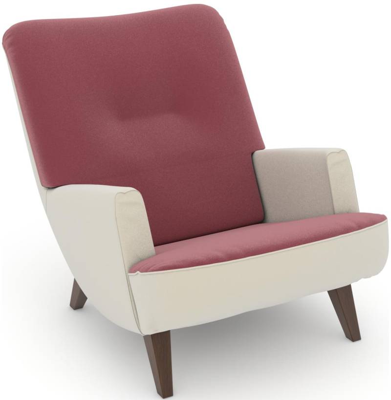 Max Winzer® Loungesessel »build-a-chair Borano aussergewöhnlicher Sessel, tolle Farbkombinationen«, modern im Retrolook, zum Selbstgestalten von Max Winzer®