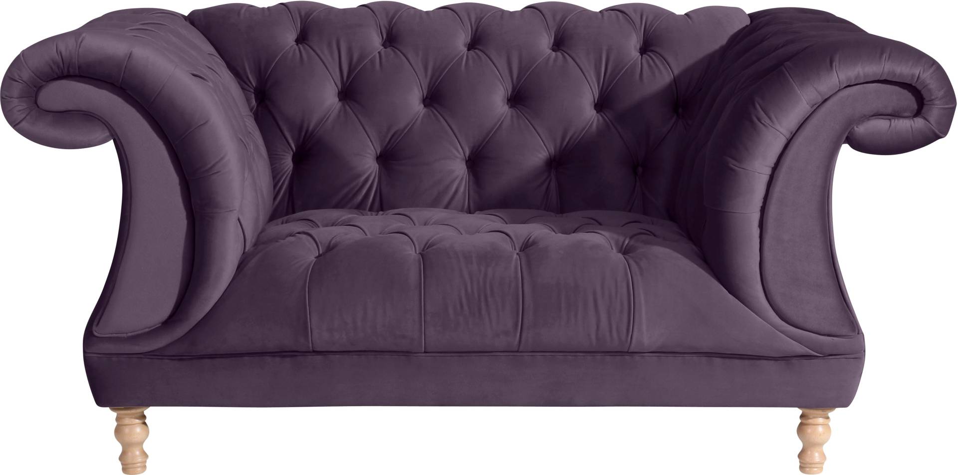 Max Winzer® Loveseat »Isabelle, Loungesessel«, mit Knopfheftung & gedrechselten Füssen in Buche natur, Breite 167 cm von Max Winzer®