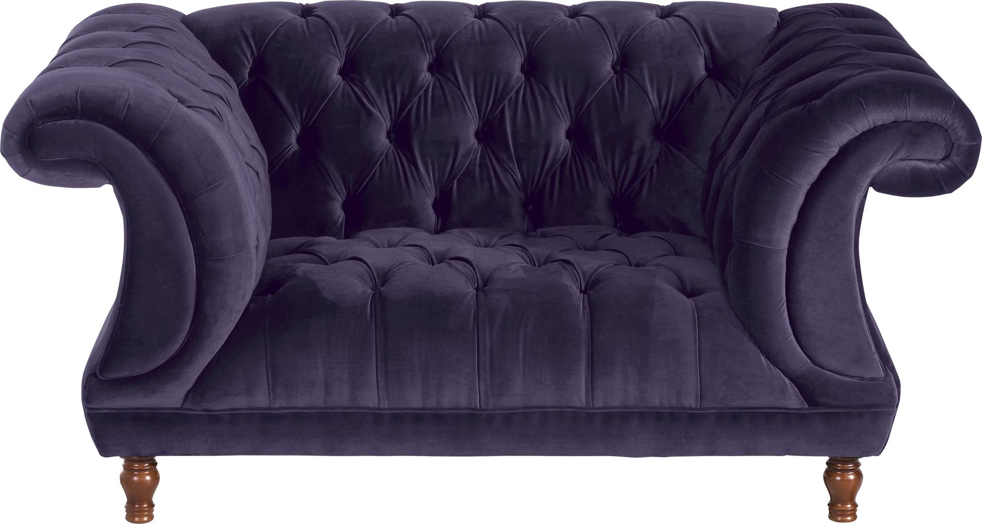 Max Winzer® Loveseat »Isabelle, Loungesessel«, Knopfheftung & gedrechselten Füssen in Buche Nussbaum, Breite 167 cm von Max Winzer®