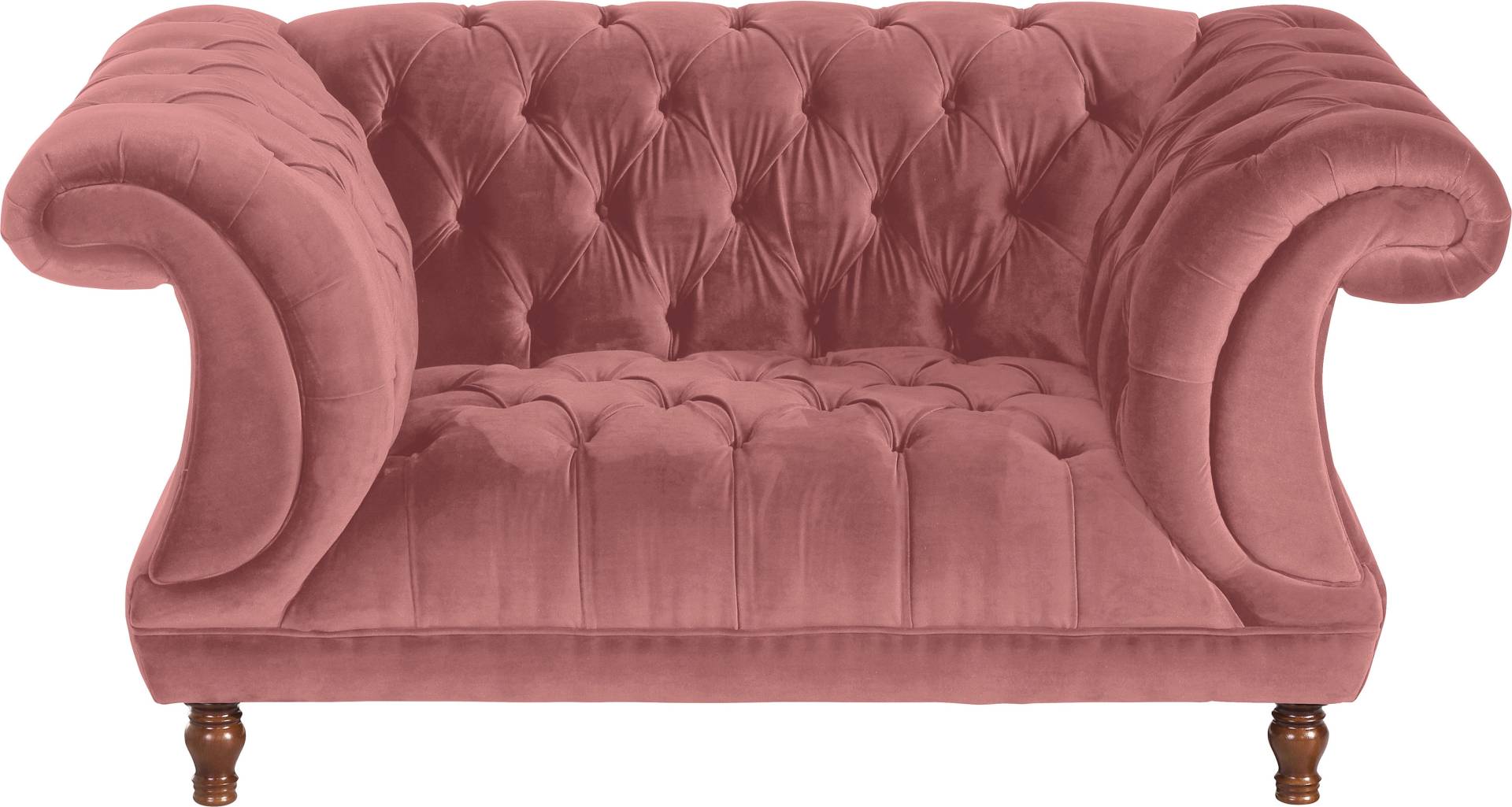 Max Winzer® Loveseat »Isabelle, Loungesessel«, Knopfheftung & gedrechselten Füssen in Buche Nussbaum, Breite 167 cm von Max Winzer®