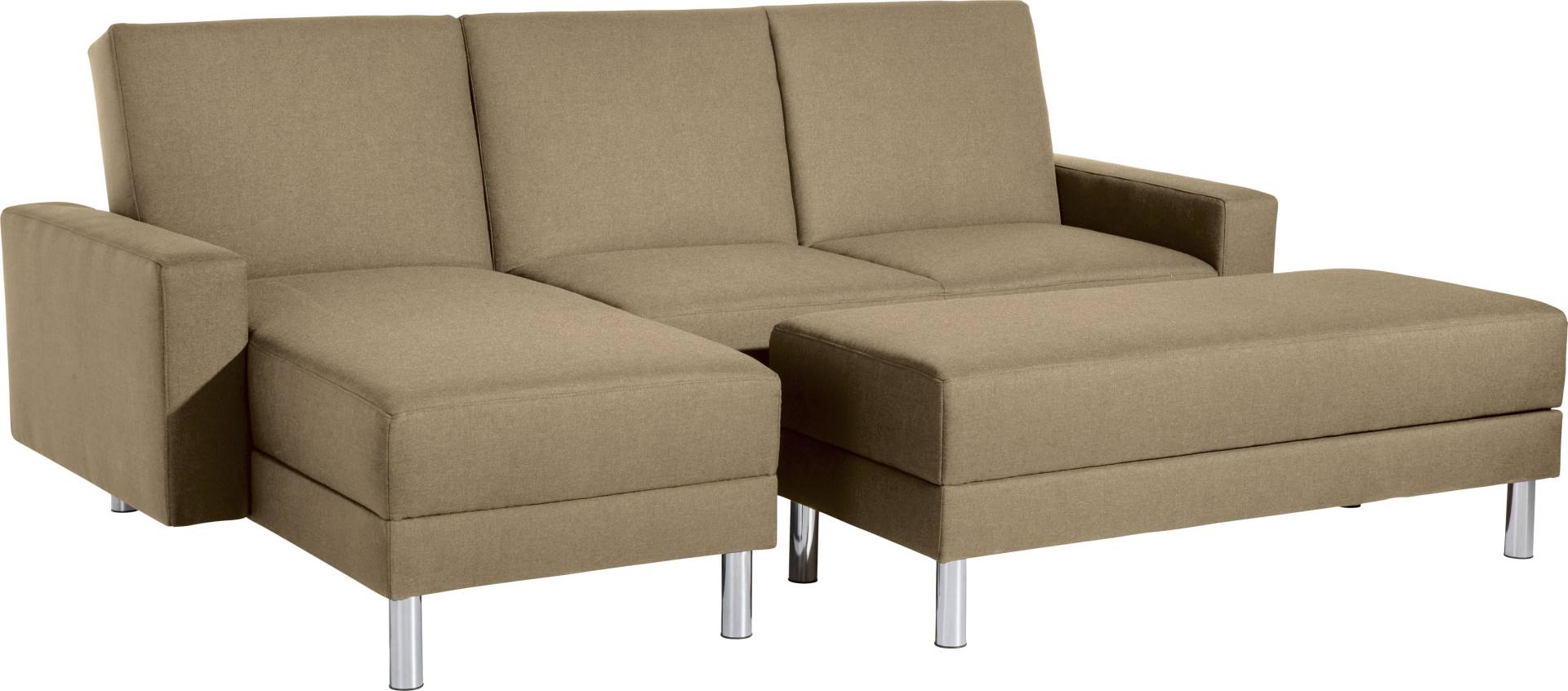 Max Winzer® Schlafsofa »Just Fresh modernes kubisches Sofa, Rückenverstellung für Sitzkomfort«, Recamiere links oder rechts montierbar, elegante Metallfüsse von Max Winzer®