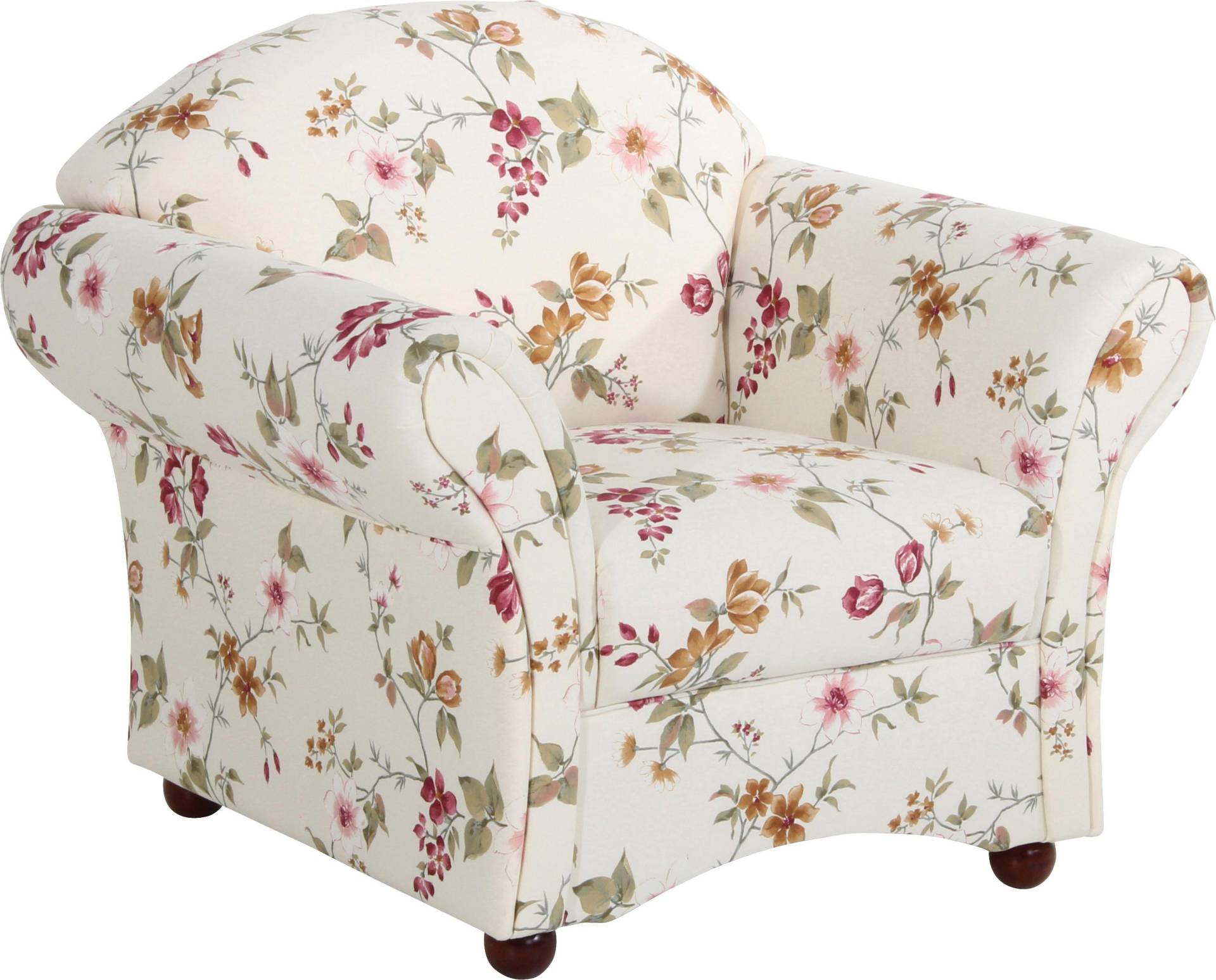 Max Winzer® Sessel »Carolinas, Loungesessel, geschwungene Formensprache, bequem, elegant«, im romantischen Look, Blumen, floraler Bezug von Max Winzer®