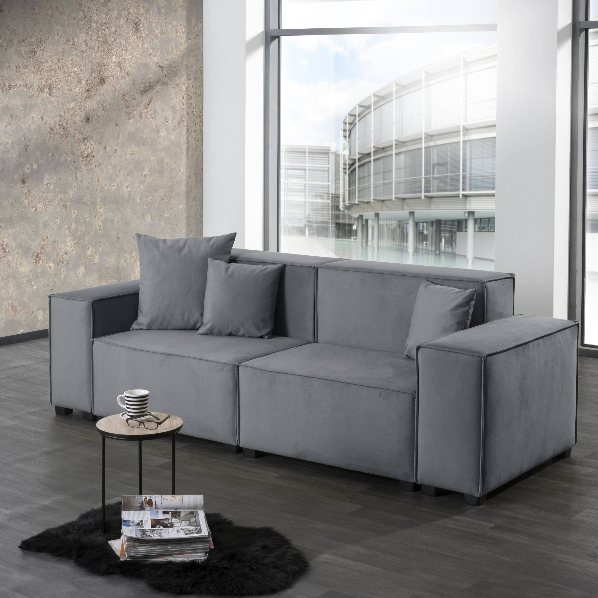 Max Winzer® Wohnlandschaft »MOVE«, (Set), Sofa-Set 01 aus 6 Sitz-Elementen, inklusive 3 Zierkissen, kombinierbar von Max Winzer®