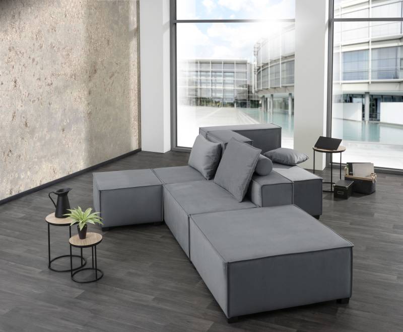 Max Winzer® Wohnlandschaft »MOVE«, (Set), Sofa-Set 03 aus 8 Sitz-Elementen, inklusive 3 Zierkissen, kombinierbar von Max Winzer®