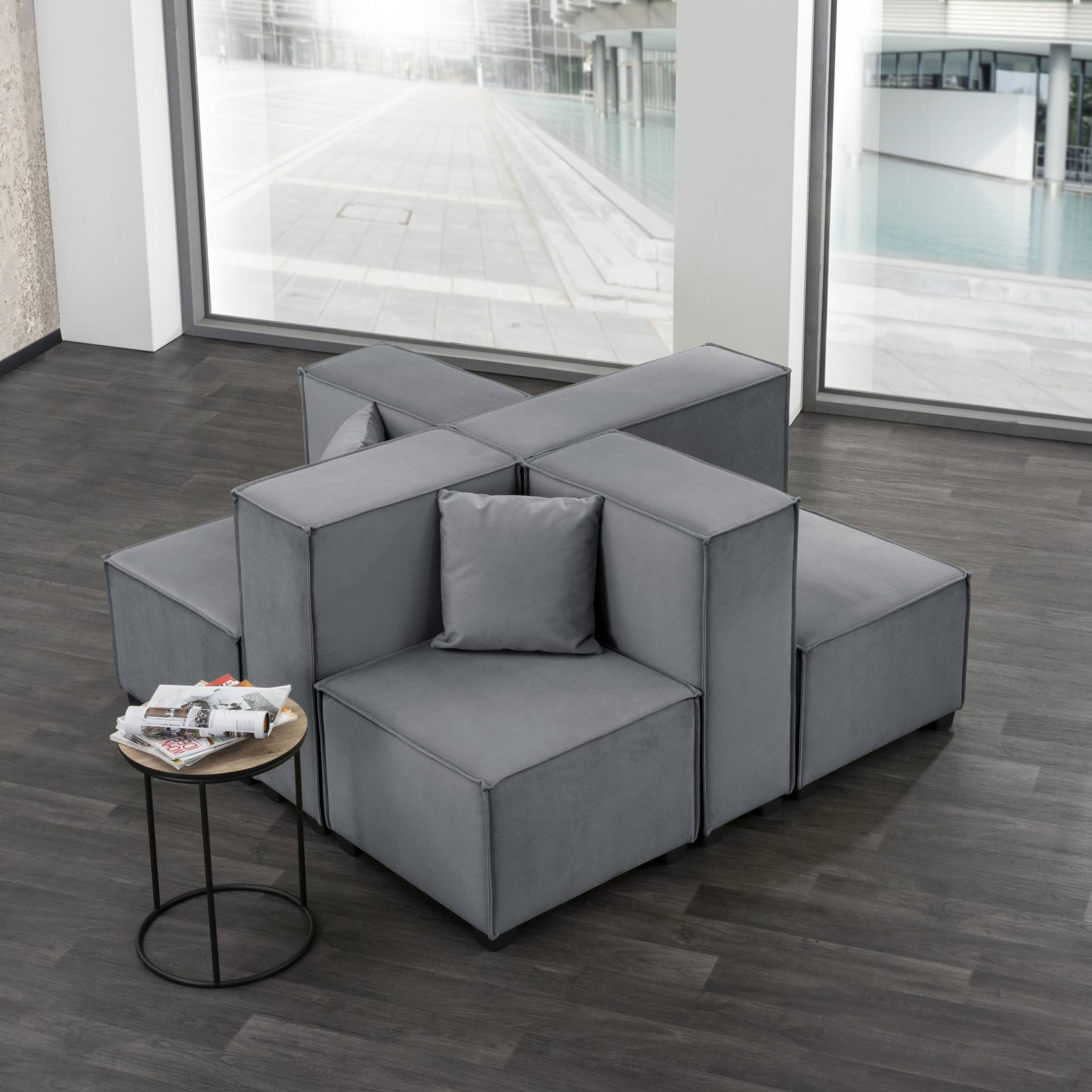 Max Winzer® Wohnlandschaft »MOVE«, (Set), Sofa-Set 05 aus 8 Sitz-Elementen, inklusive 2 Zierkissen, kombinierbar von Max Winzer®