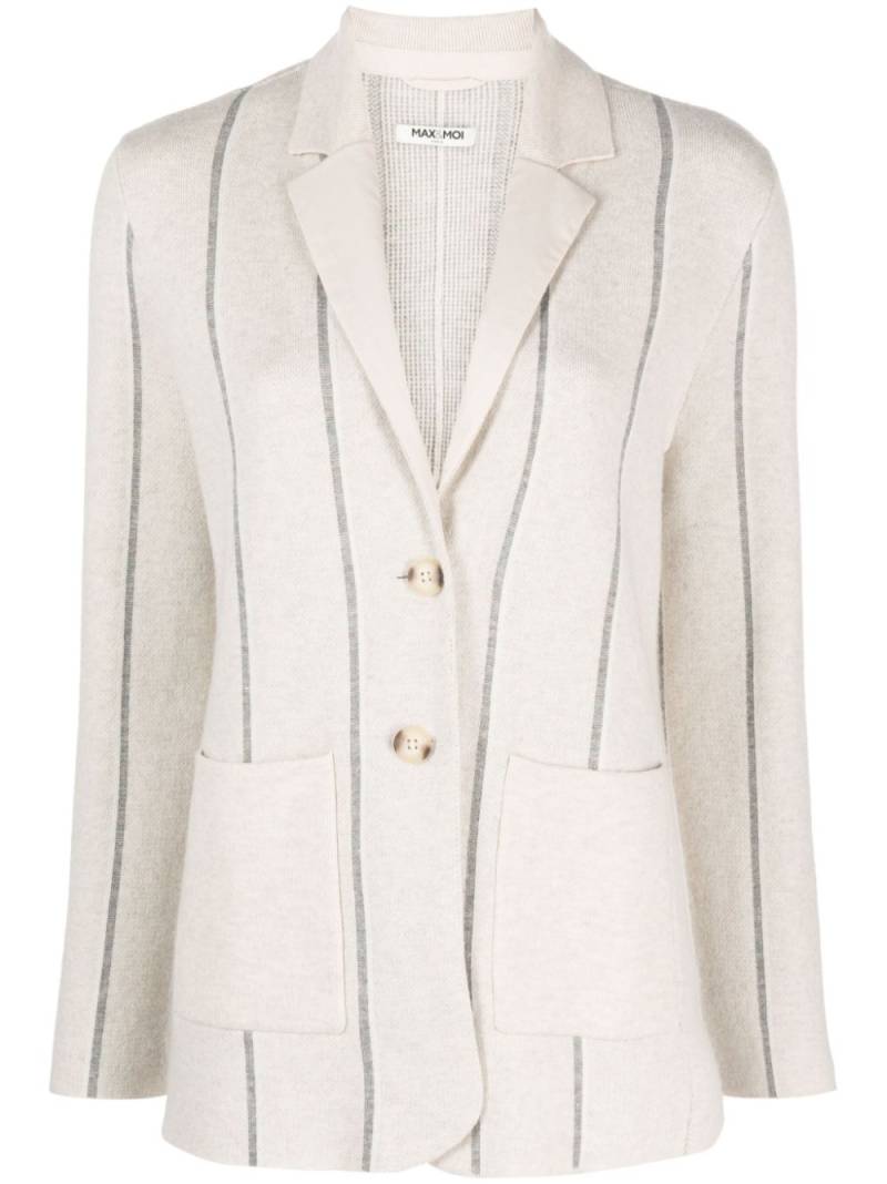 Max & Moi Valkema striped single-breasted blazer - White von Max & Moi