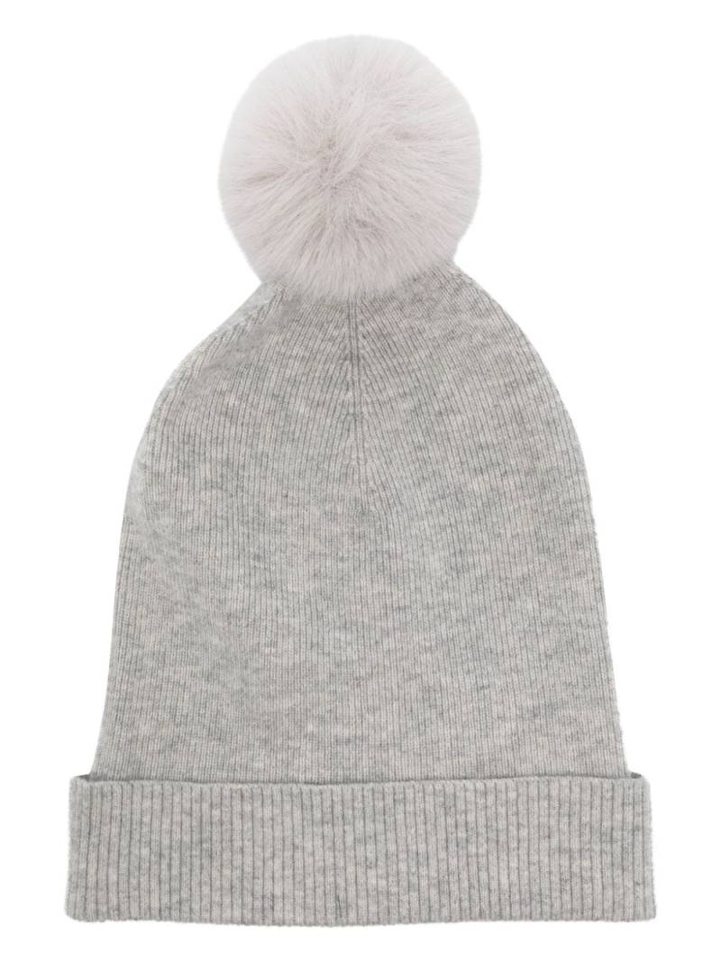 Max & Moi pompom-detail beanie - Grey von Max & Moi