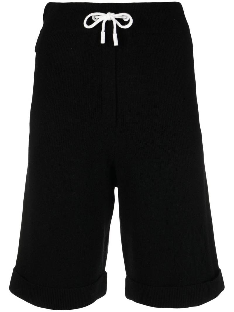 Max & Moi rib-knit merino blend shorts - Black von Max & Moi