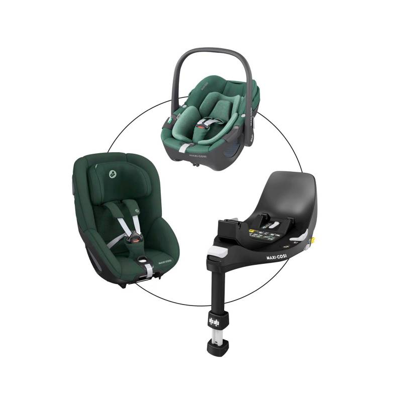 Babyschale Pebble 360 inkl. Kindersitz Pearl 360 und Isofix-Basis FamilyFix 360 von Maxi-Cosi