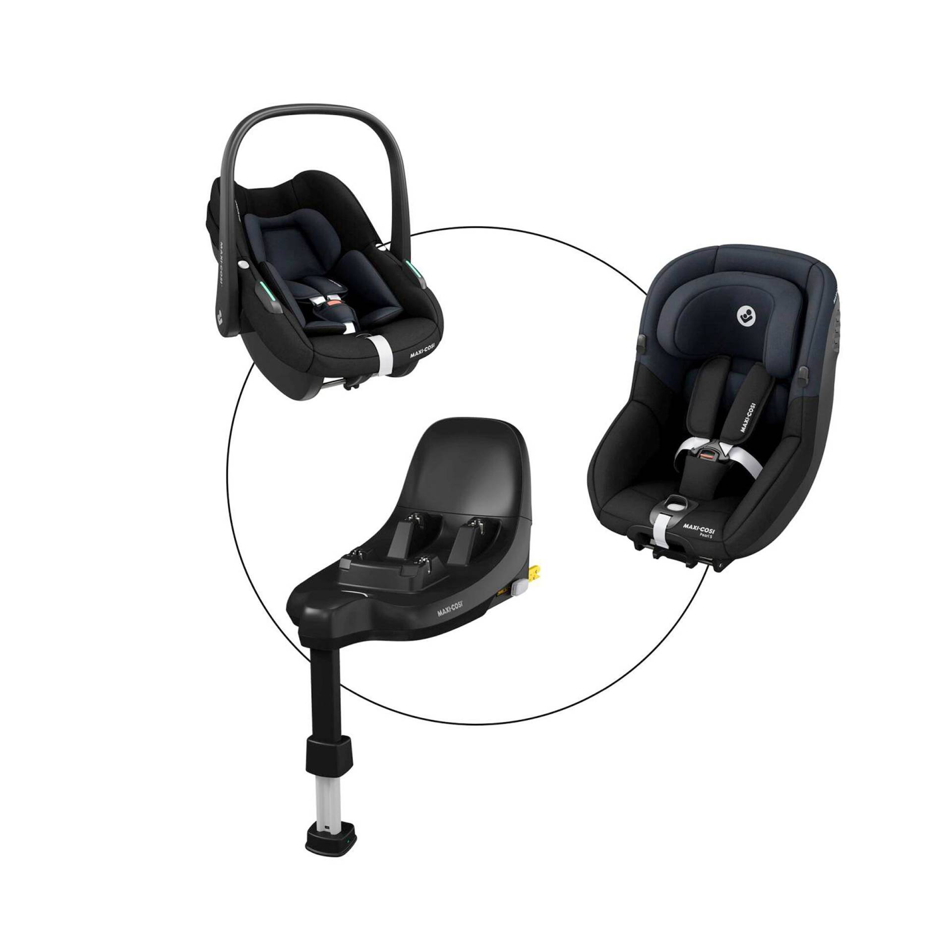 Babyschale Pebble S inkl. Kindersitz Pearl S und Isofix-Basis FamilyFix S von Maxi-Cosi