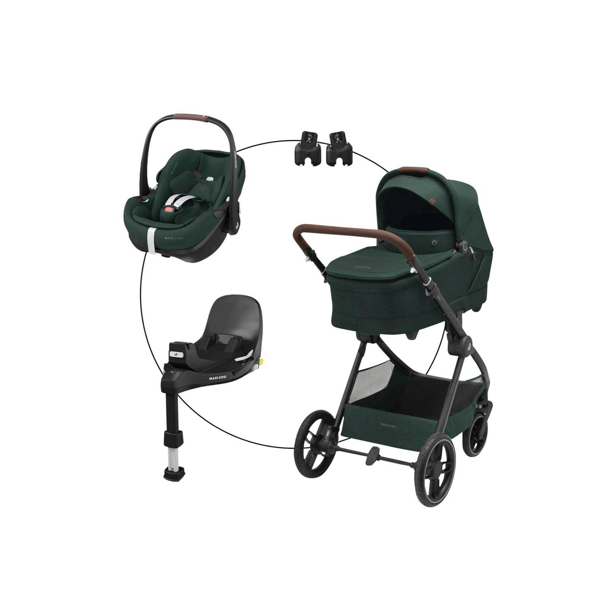 Kombikinderwagen Oxford+ inkl. Babyschale Pebble 360 Pro 2 und Isofix-Basis FamilyFix 360 Kombikinderwagen Oxford+ inkl. Babyschale Pebble 360 Pro 2 und Isofix-Basis FamilyFix 360 von Maxi-Cosi
