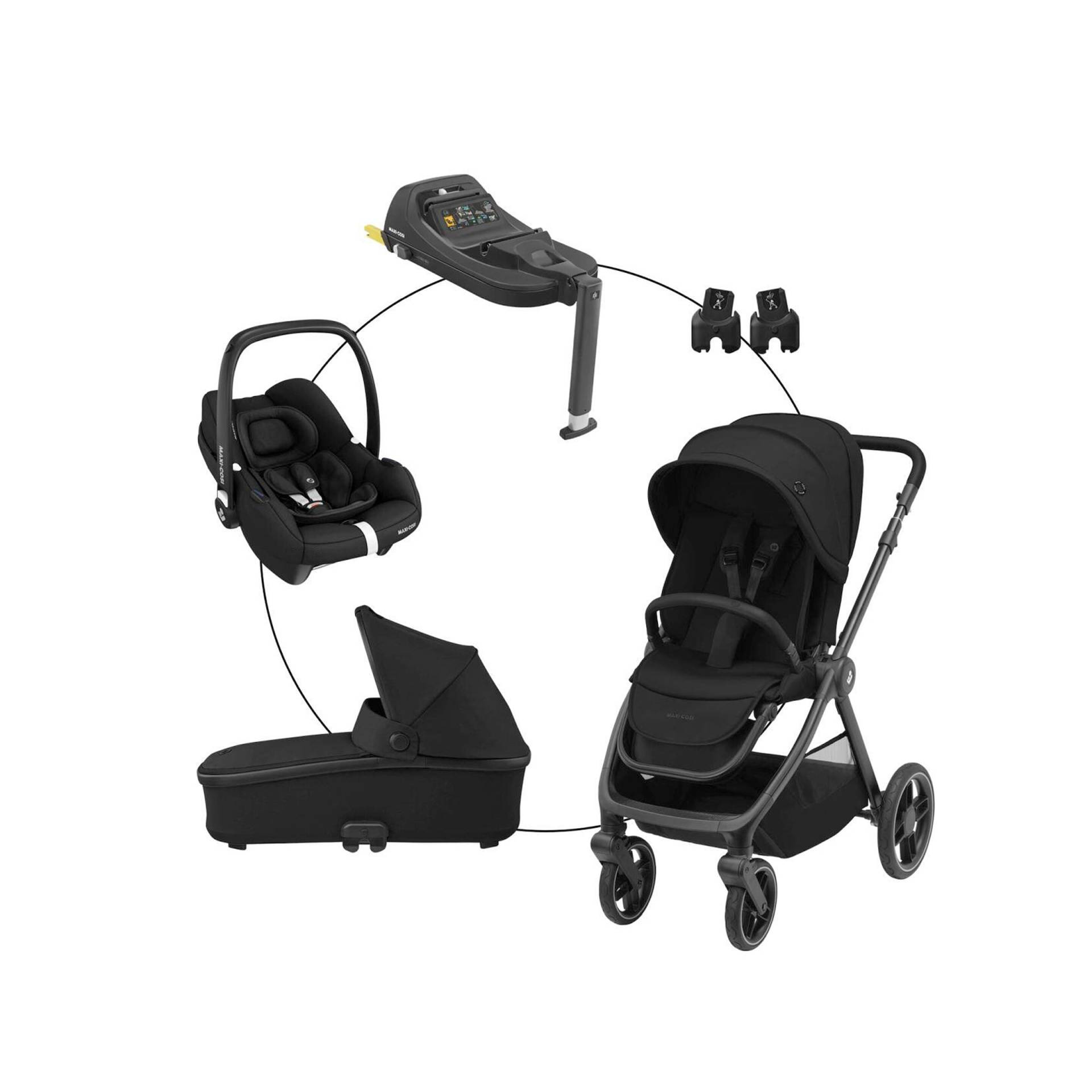 Kombikinderwagen Oxford Travel-Set inkl. Babyschale Cabriofix i-Size und Isofix-Basis von Maxi-Cosi