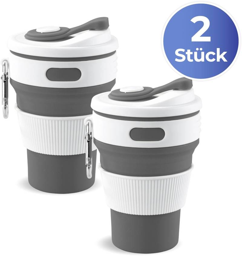 Maximex Coffee-to-go-Becher »Premium«, (Set, 2 tlg.), faltbar, je 350 ml, 2-teilig von Maximex