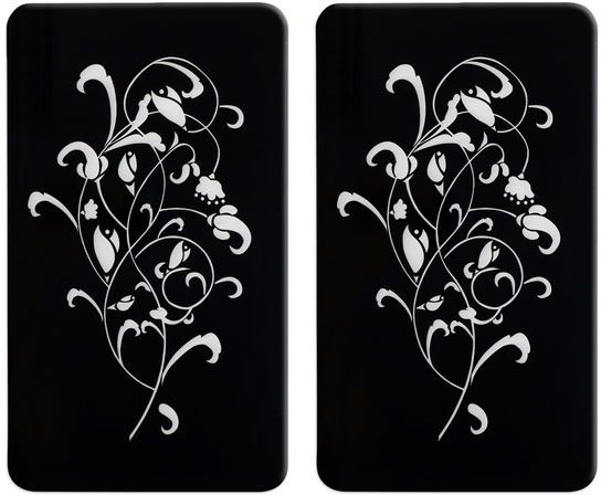 Maximex Herd-Abdeckplatte »Ornamento Nero«, (Set, 2 tlg., 2-er Set), für alle Herdarten, 52x30 cm von Maximex