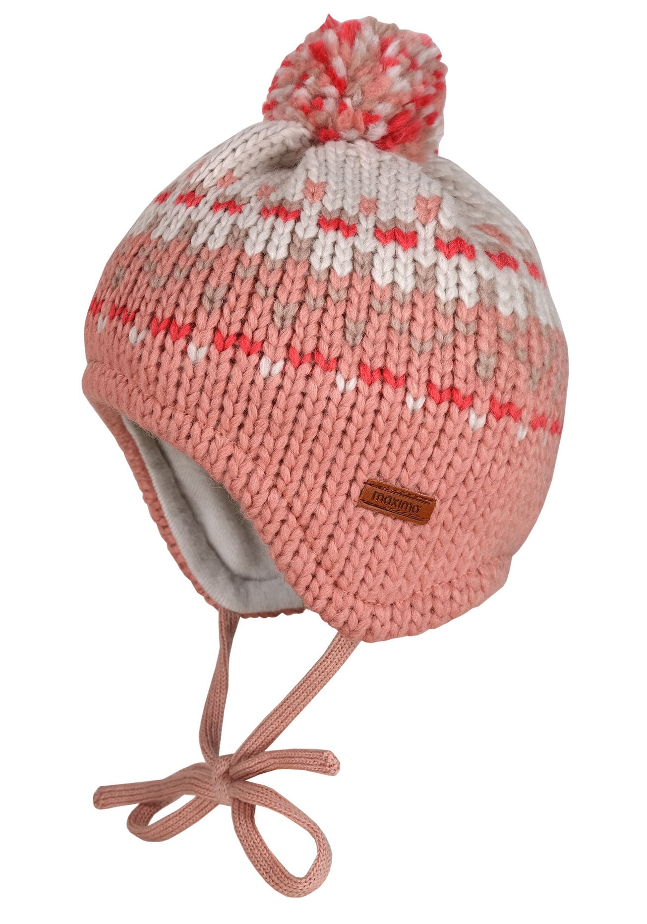 MAXIMO Strickmütze, im Grobstrick-Jacuard mit Pompon und Futter MAXIMO Strickmütze, im Grobstrick-Jacuard mit Pompon und Futter von Maximo