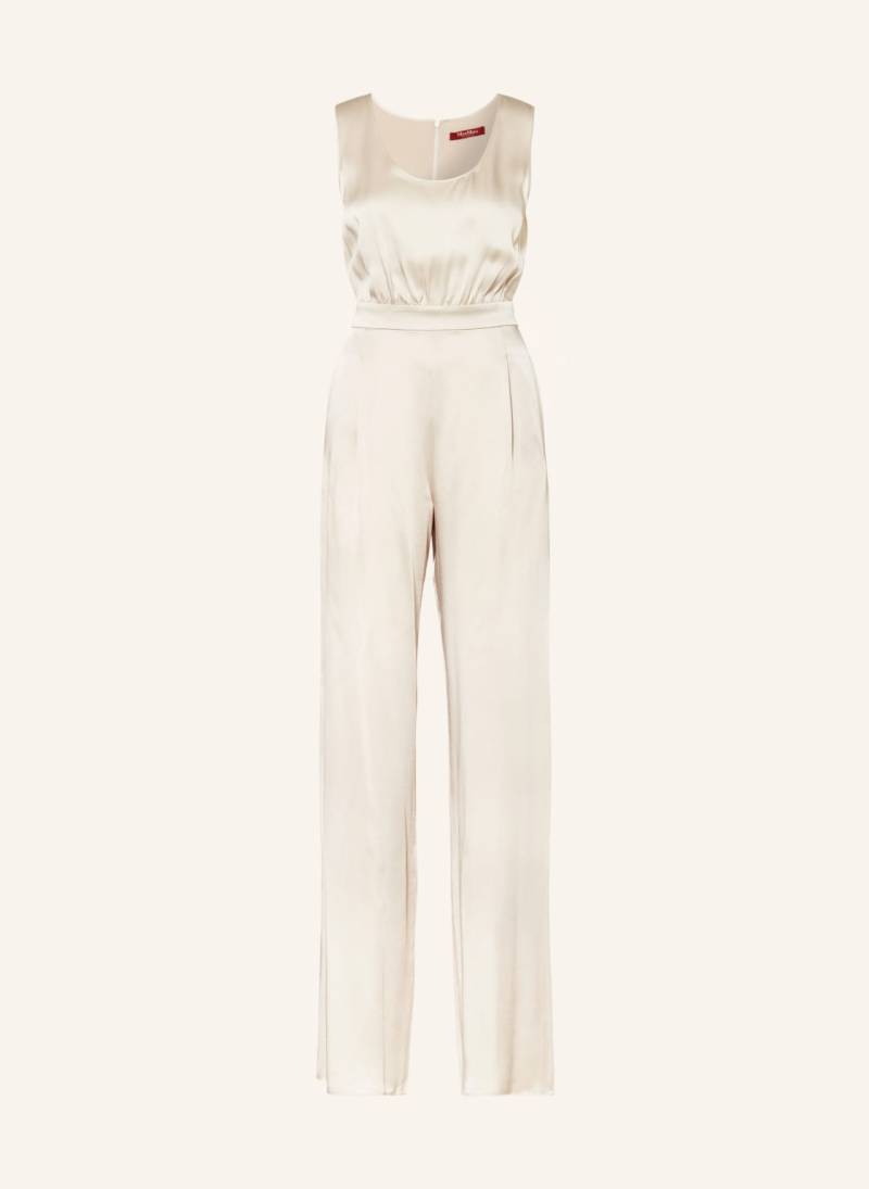 Max Mara Studio Satin-Jumpsuit Tropea beige von Max Mara STUDIO