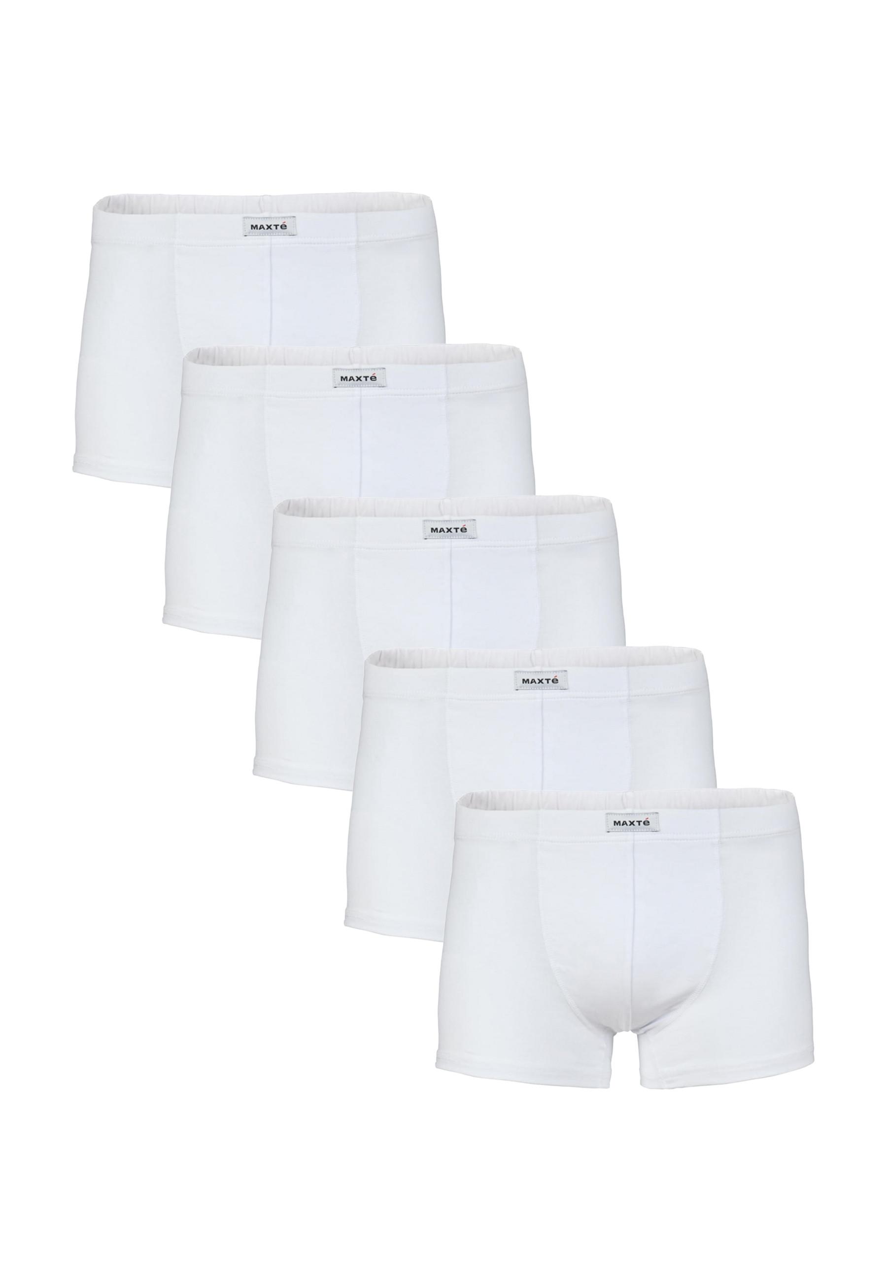 Maxte - BASIC MAX Boxershorts 5er Pack, für Herren, Weiss, Größe M von Maxte