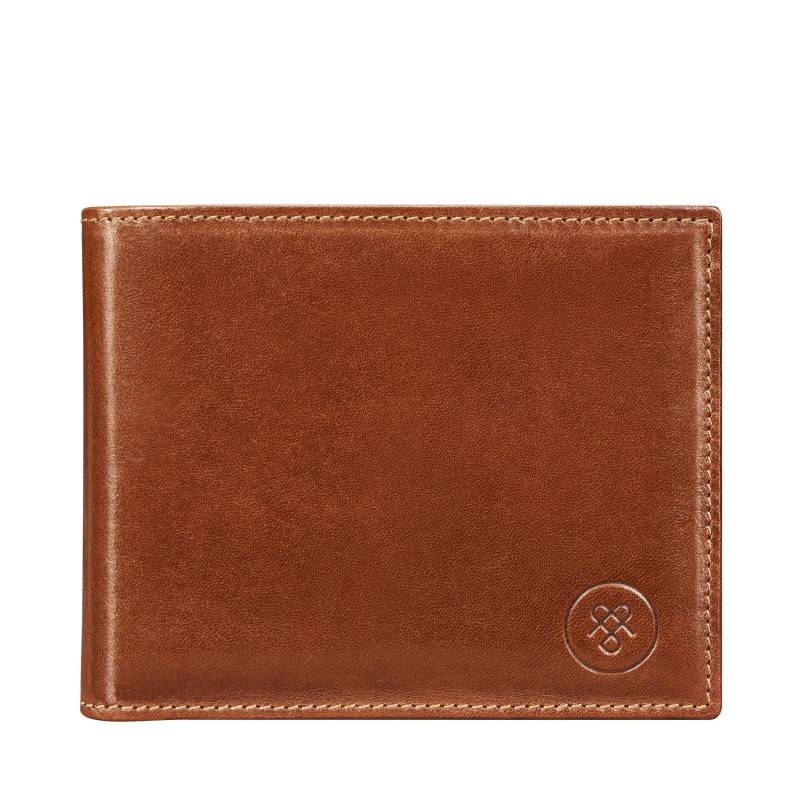 Asti - Leder Trifold Geldbörse Herren Tan ONE SIZE von Maxwell Scott