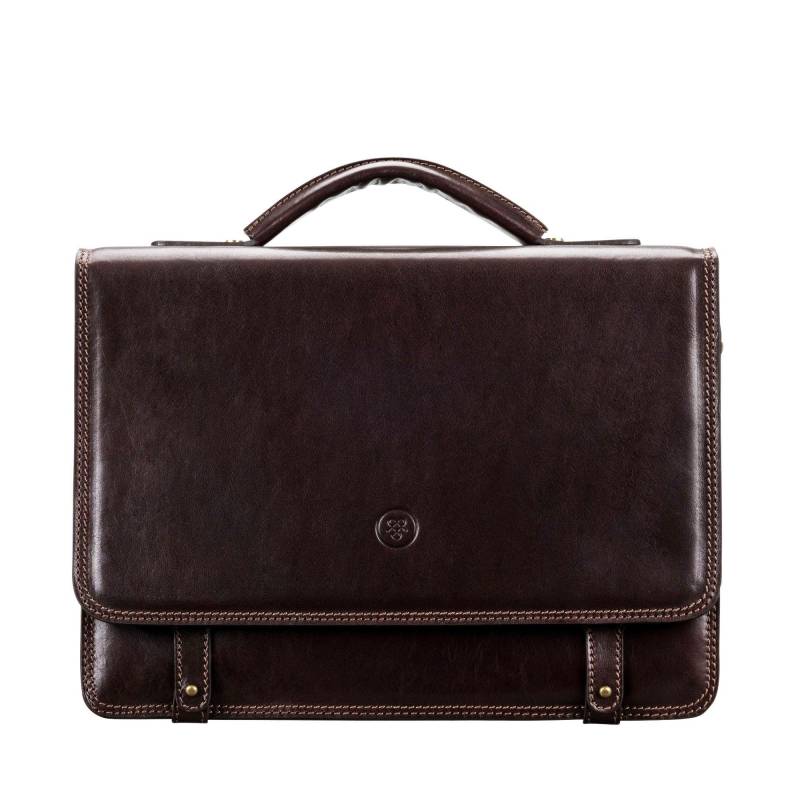 Battista - Moderne Leder Businesstasche Unisex Braun ONE SIZE von Maxwell Scott