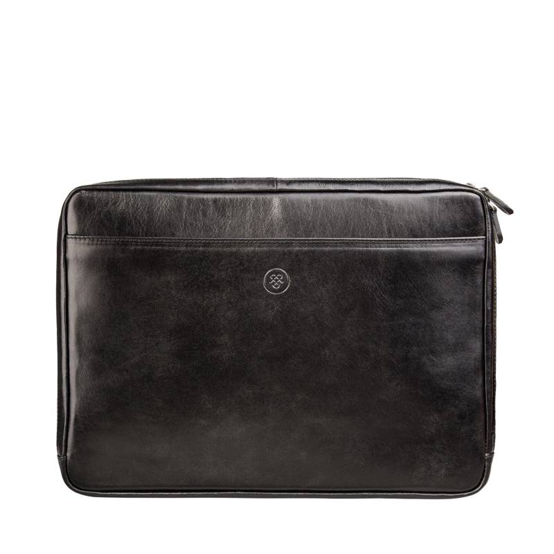 Bovino - 14" Leder Laptophülle Damen Schwarz ONE SIZE von Maxwell Scott