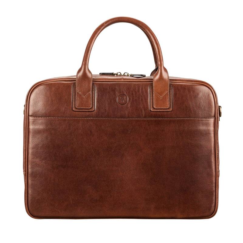 Calvino - Leder Businesstasche Unisex Tan ONE SIZE von Maxwell Scott