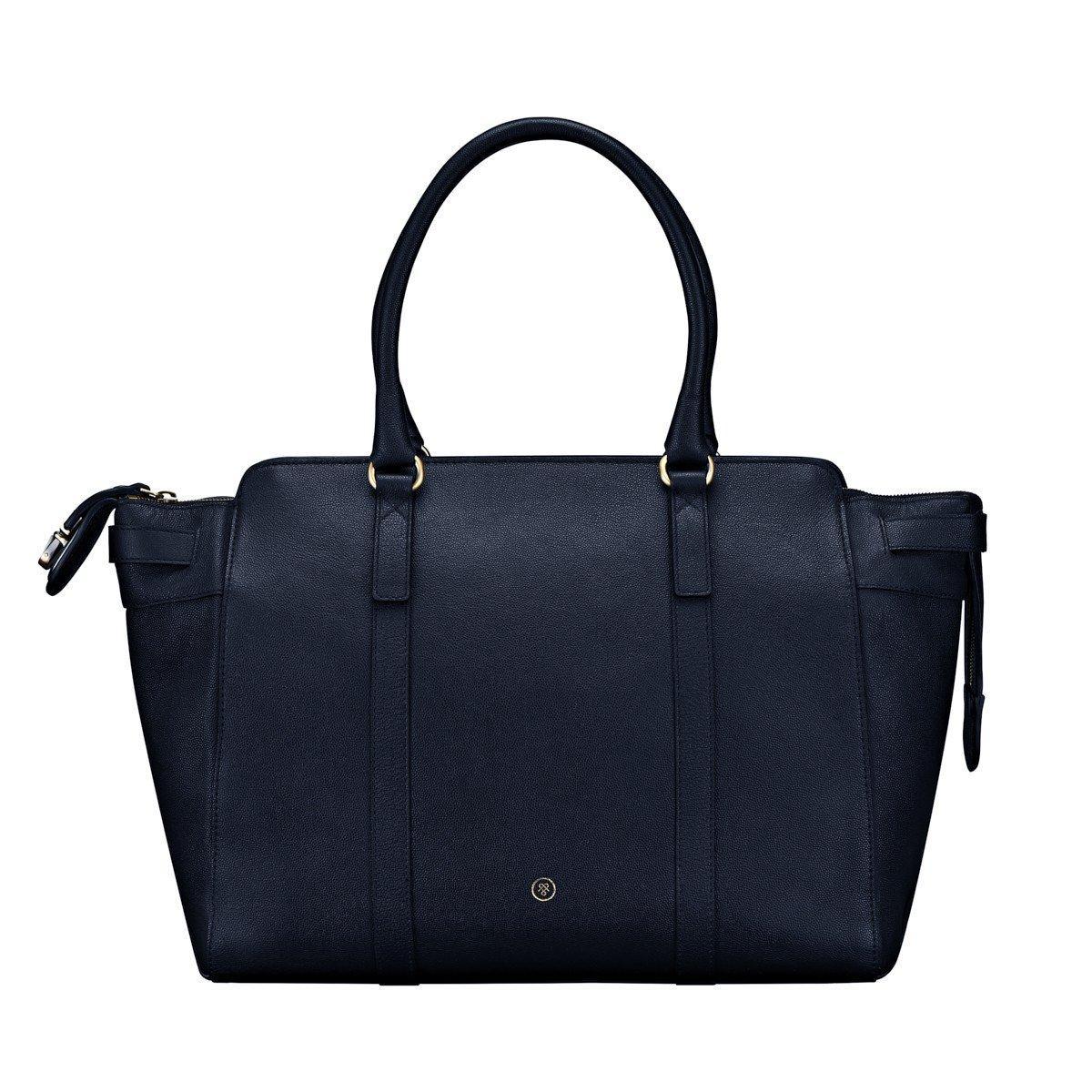 Cento - Leder Schultertasche Mit Schnappverschluss Damen Marine ONE SIZE von Maxwell Scott