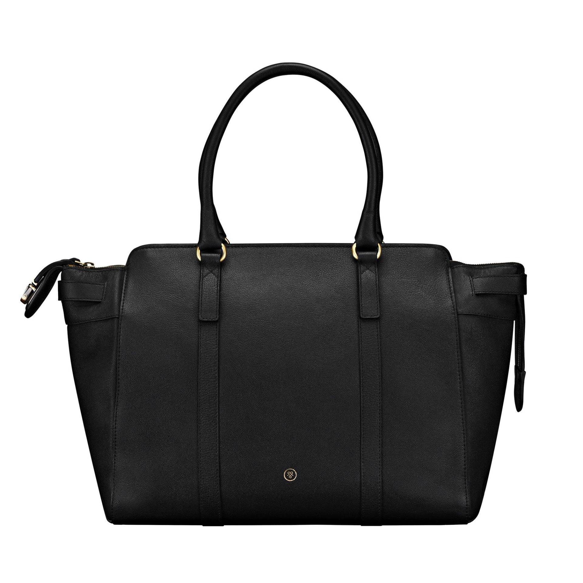 Cento - Leder Schultertasche Mit Schnappverschluss Damen Schwarz ONE SIZE von Maxwell Scott