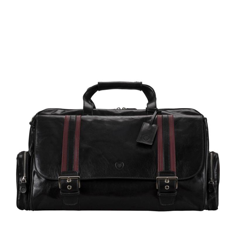 Dinom - Leder Weekender Reisetasche Unisex Schwarz ONE SIZE von Maxwell Scott