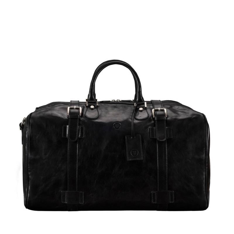 Flerol - Große Leder Reisetasche Unisex Schwarz ONE SIZE von Maxwell Scott