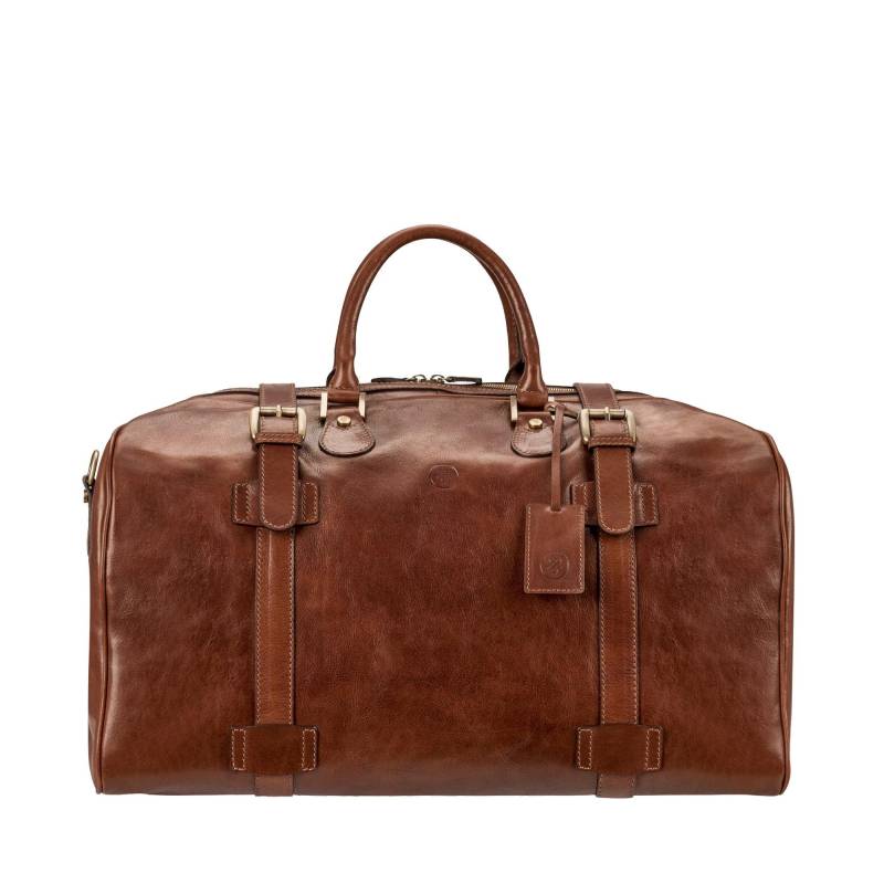 Flerol - Große Leder Reisetasche Unisex Tan ONE SIZE von Maxwell Scott