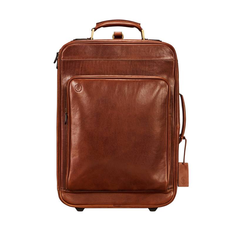 Piazzale - Leder Trolley Reisetasche Unisex Tan ONE SIZE von Maxwell Scott