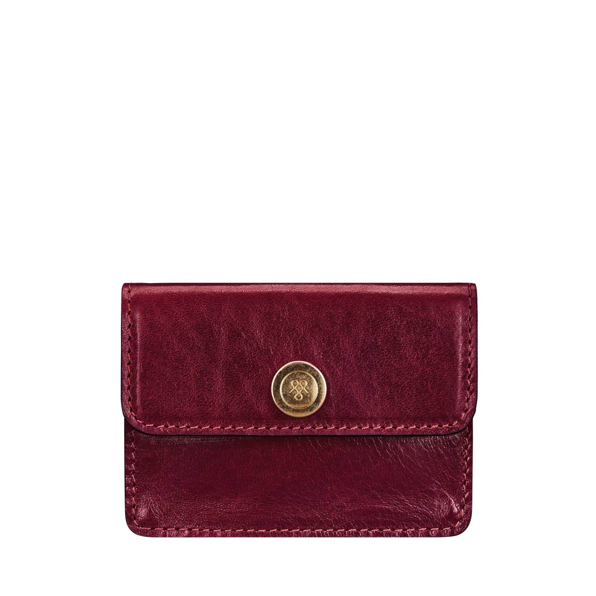 Portofino - Leder Visitenkartenhalter Damen Bordeaux ONE SIZE von Maxwell Scott