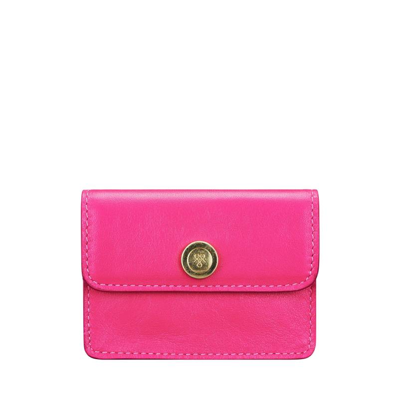 Portofino Nappa - Nappa Leder Visitenkartenhalter Damen Pink ONE SIZE von Maxwell Scott