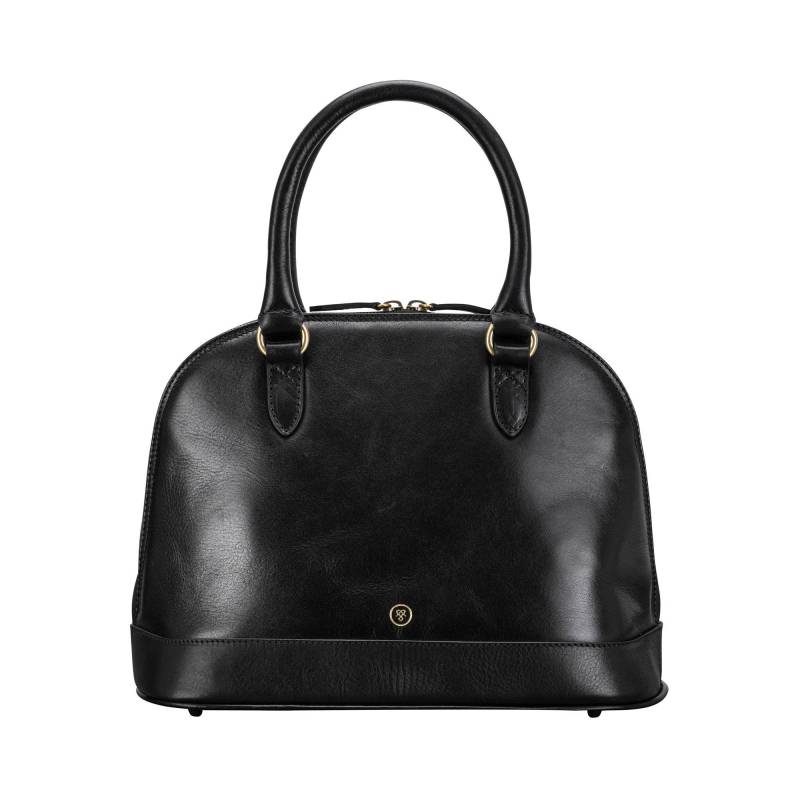 Rosa - Leder Henkeltasche Damen Schwarz ONE SIZE von Maxwell Scott