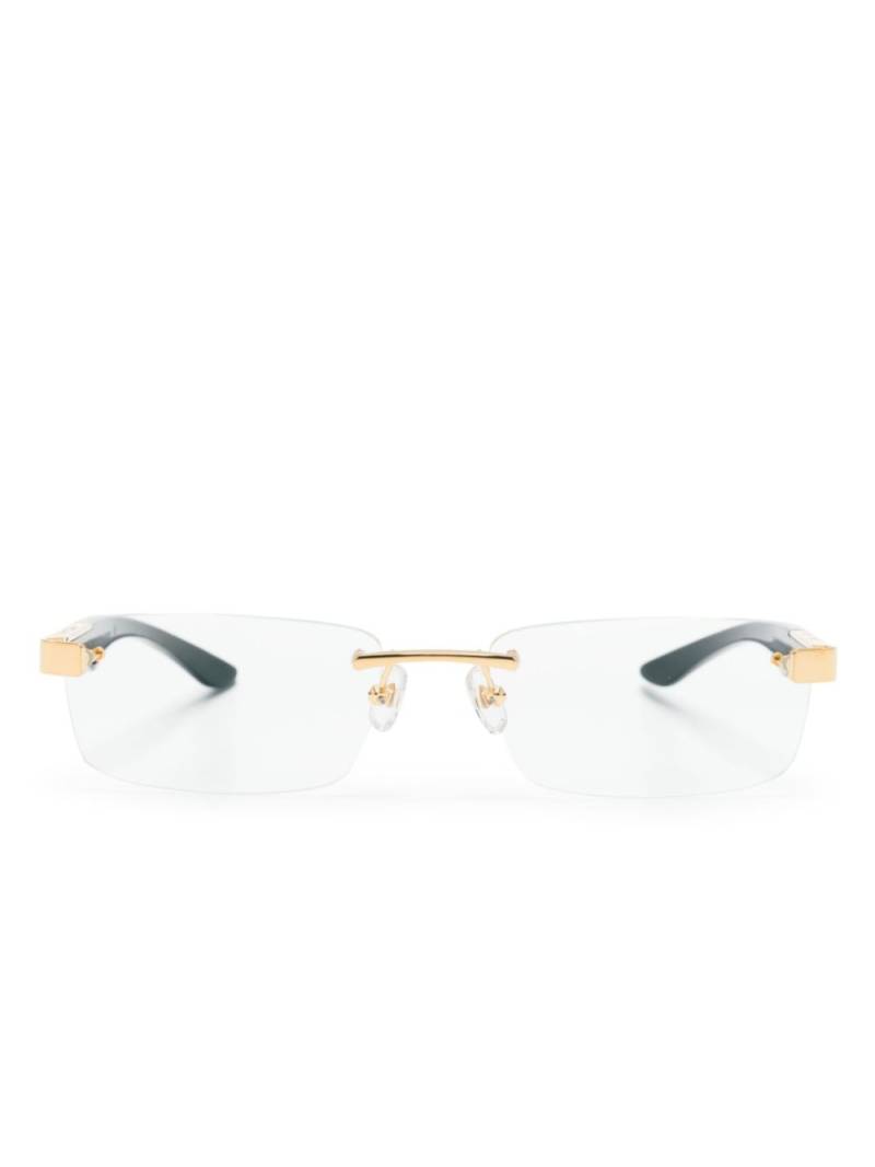 Maybach eyewear The Artist III rectangle-frame glasses - Black von Maybach eyewear