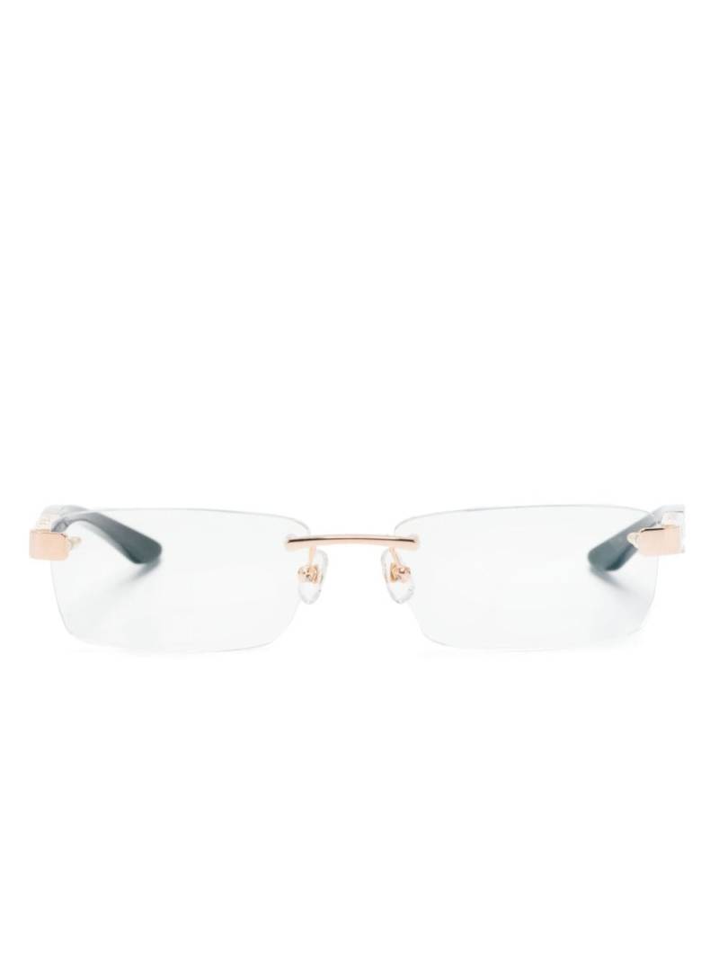 Maybach eyewear The Artist III rectangle-frame glasses - Gold von Maybach eyewear