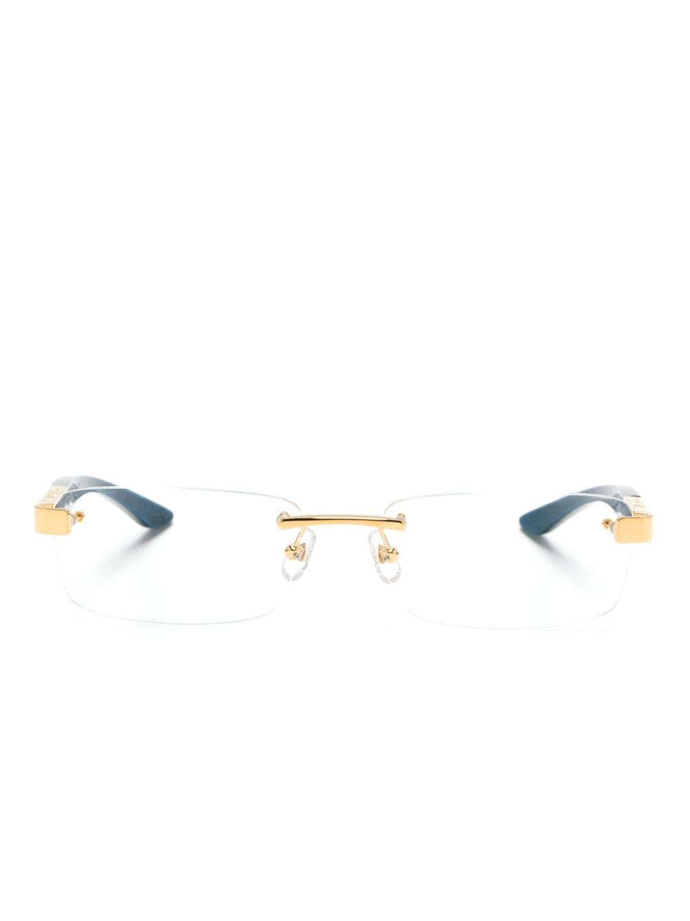 Maybach eyewear The Artist III rectangle-frame glasses - Gold von Maybach eyewear