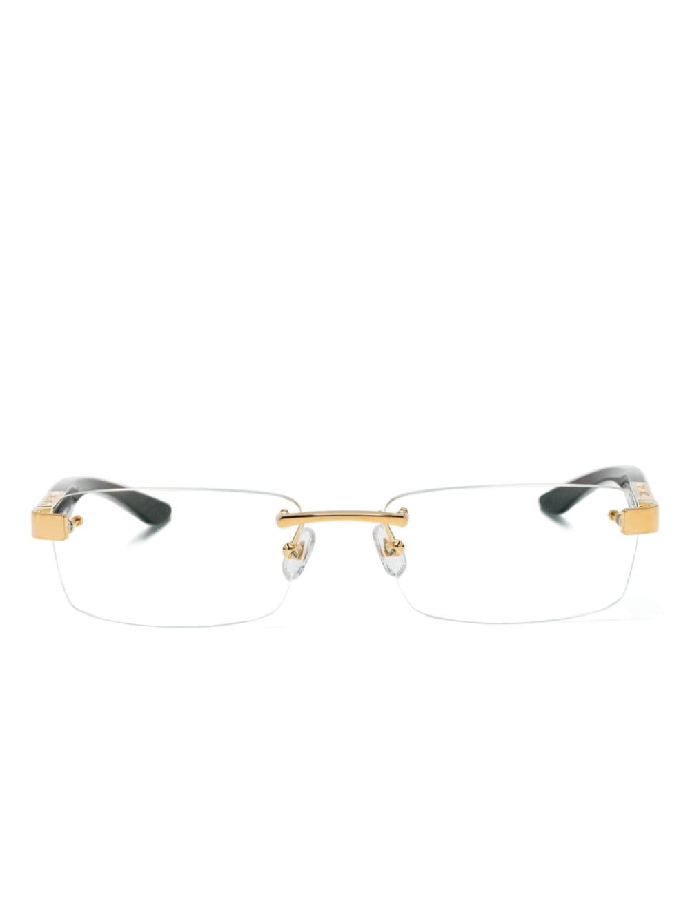 Maybach eyewear The Artist III rectangle-frame glasses - Neutrals von Maybach eyewear