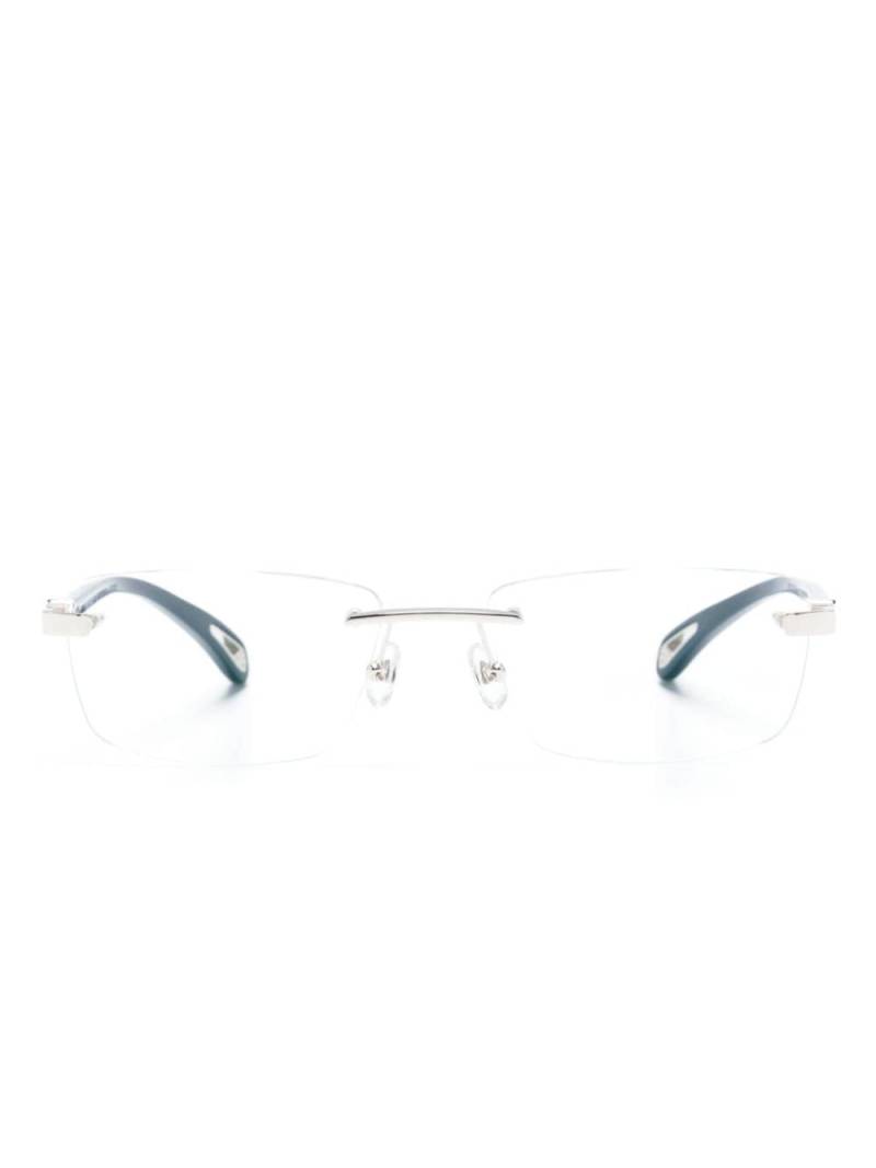 Maybach eyewear The Artist IX rectangle-frame glasses - Blue von Maybach eyewear