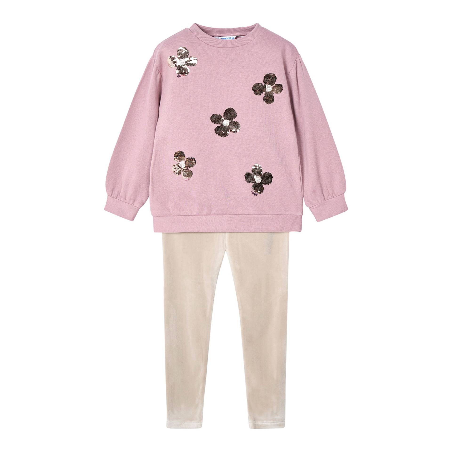 2-tlg. Set Sweatshirt und Samt-Leggings Wendepailletten-Blumen 2-tlg. Set Sweatshirt und Samt-Leggings Wendepailletten-Blumen von Mayoral