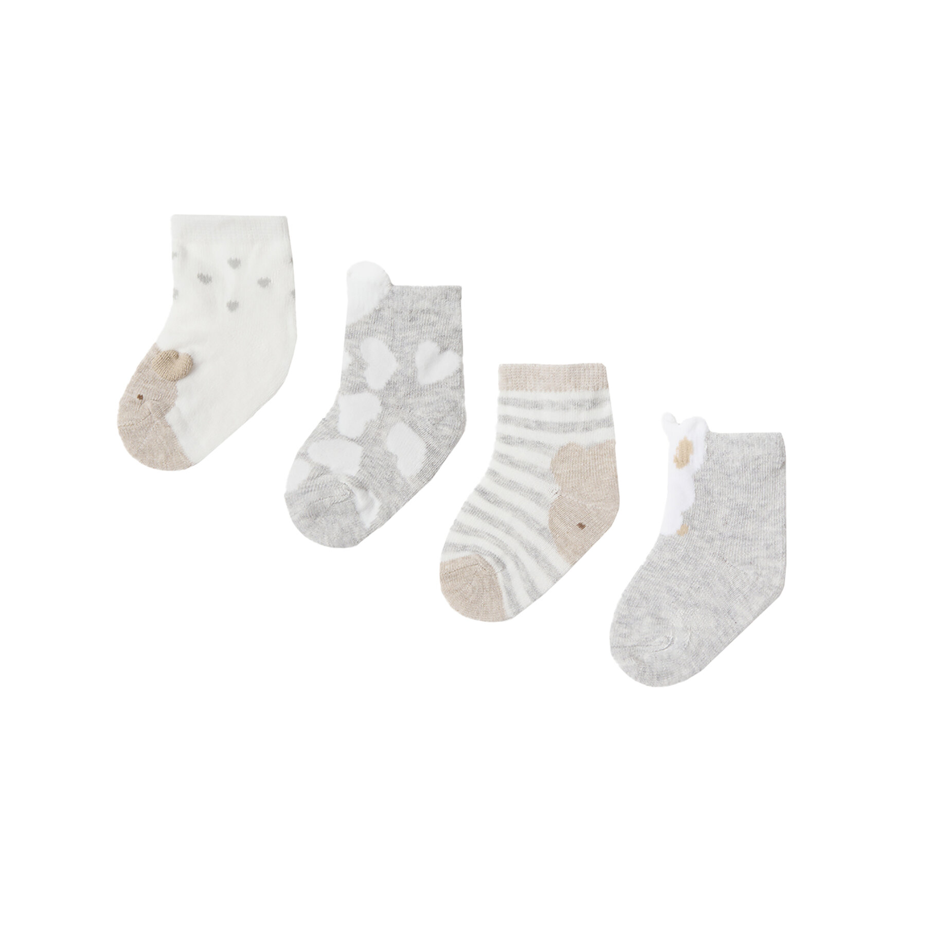 4er-Set hohe Kindersocken Mayoral 09711 Beige von Mayoral