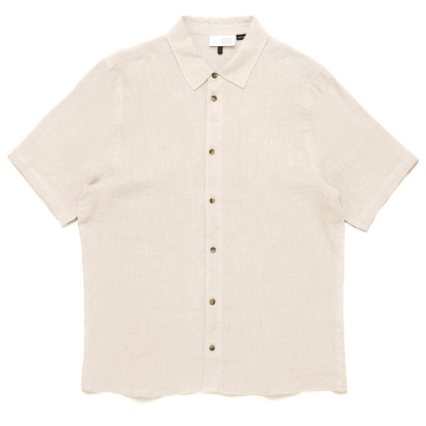 Mazine - Shortsleeve Linen Shirt - Hemd Gr L weiß/beige von Mazine