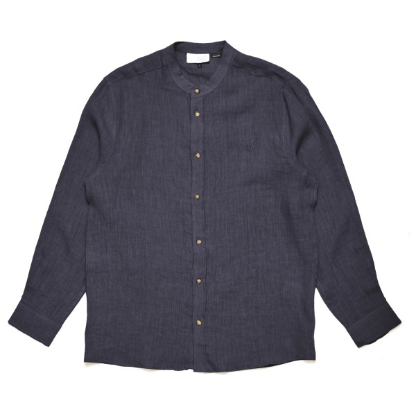 Mazine - Stand Collar Linen Shirt - Hemd Gr M grau von Mazine