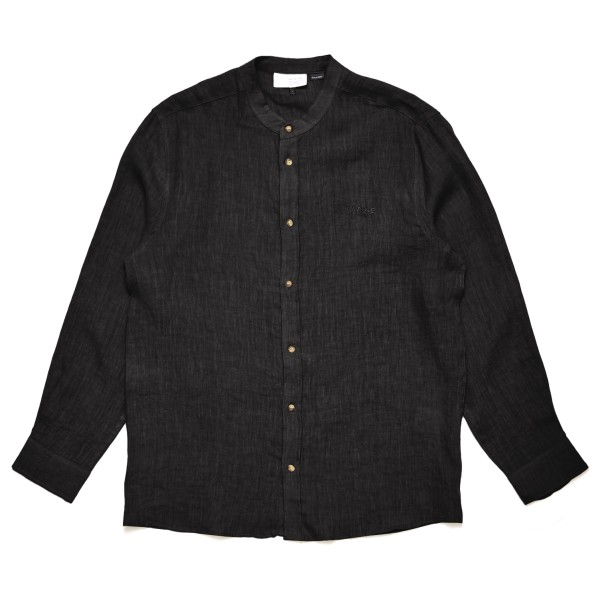 Mazine - Stand Collar Linen Shirt - Hemd Gr M schwarz von Mazine