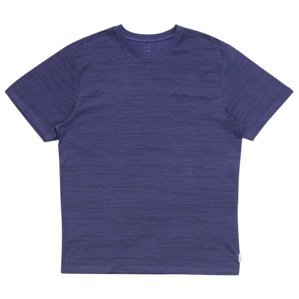 Mazine - Wobbly Striped T - T-Shirt Gr L blau von Mazine