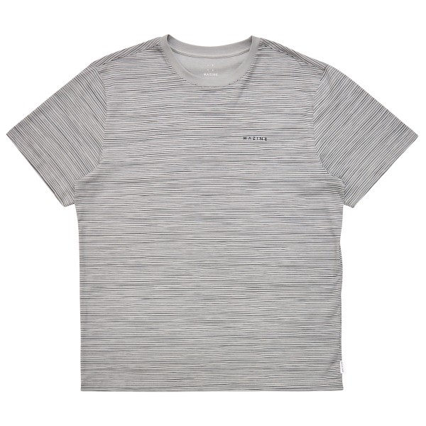 Mazine - Wobbly Striped T - T-Shirt Gr L grau von Mazine